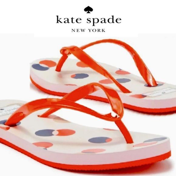 kate spade Shoes Katespade Maraschino Dot Feldon Flip Flops Poshmark